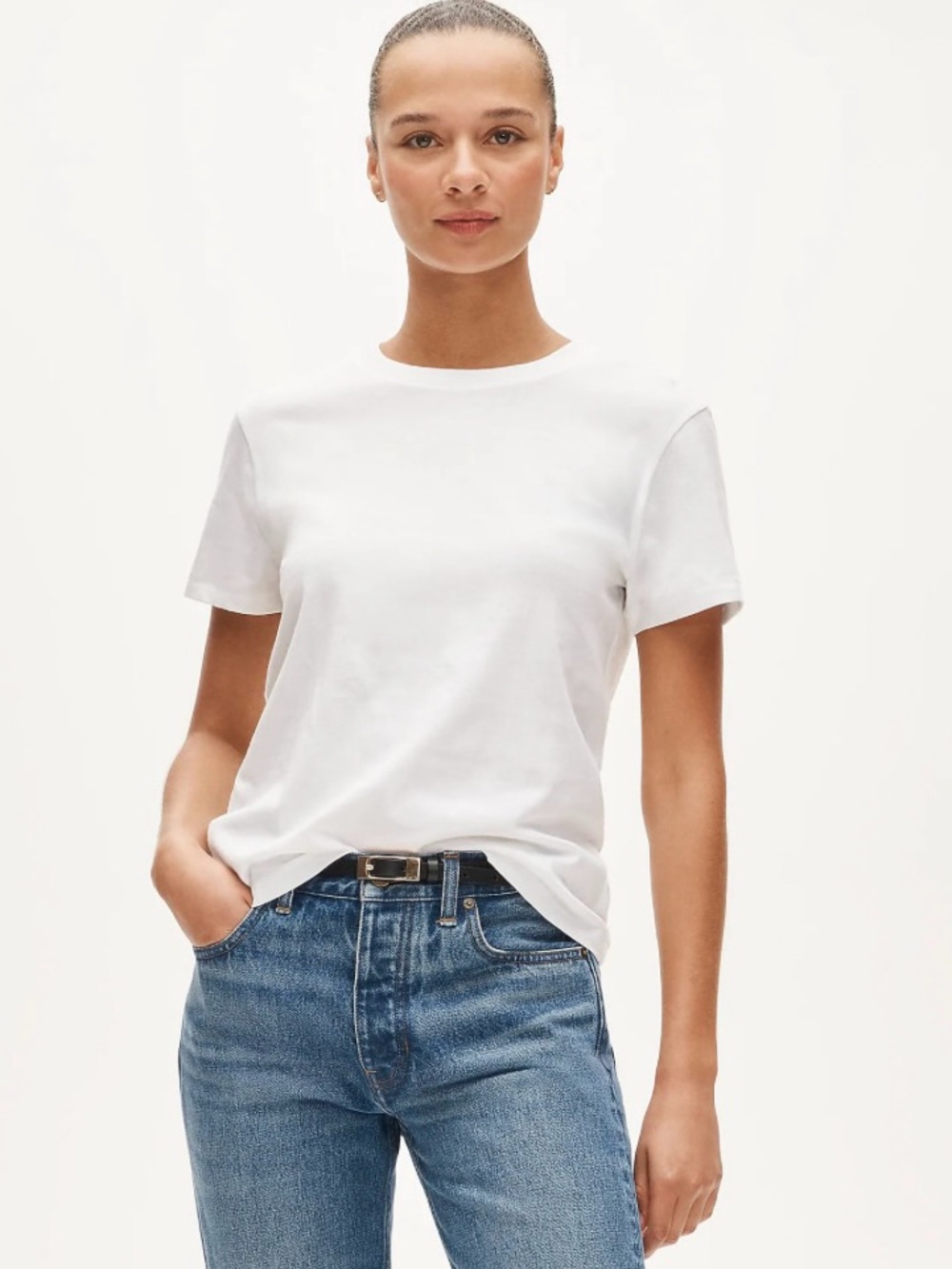 NWT J. Crew Vintage Jersey Classic-fit Crewneck T-shirt Short Sleeve White